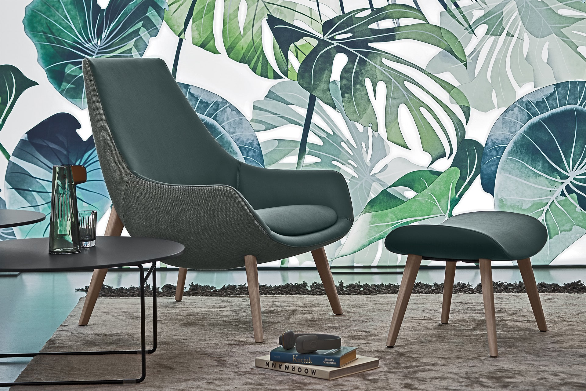 Collezione Crystal lounge con sedute e pouf